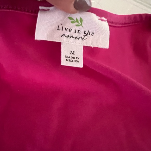 Pink Square Neck Bodysuit - Picture 3 of 4